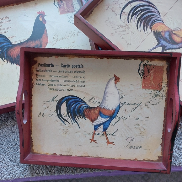 Rooster Serving Trays - Picture 7 of 10
